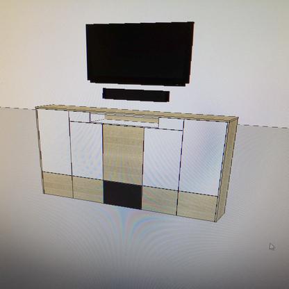 Skizze einer Kommode für den Fernseher