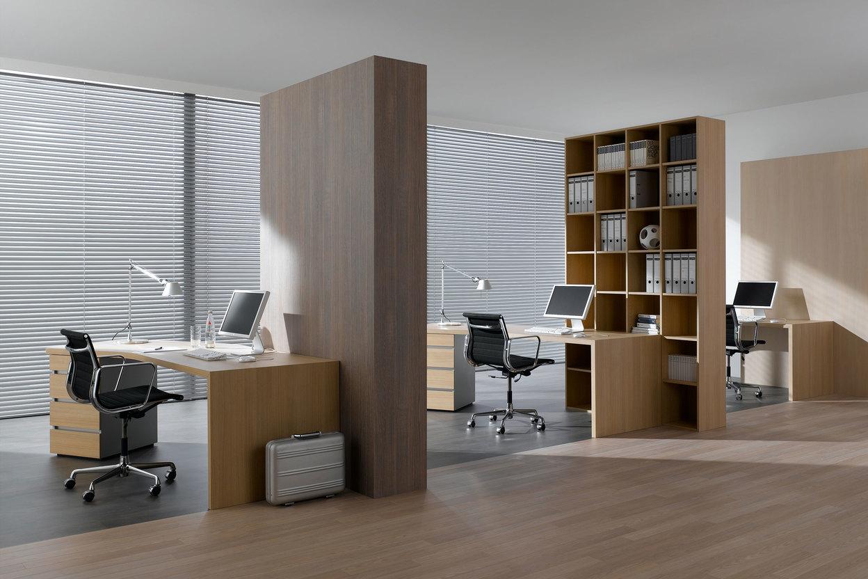 Impression eines Arbeitszimmers im Stil Großraumbüro